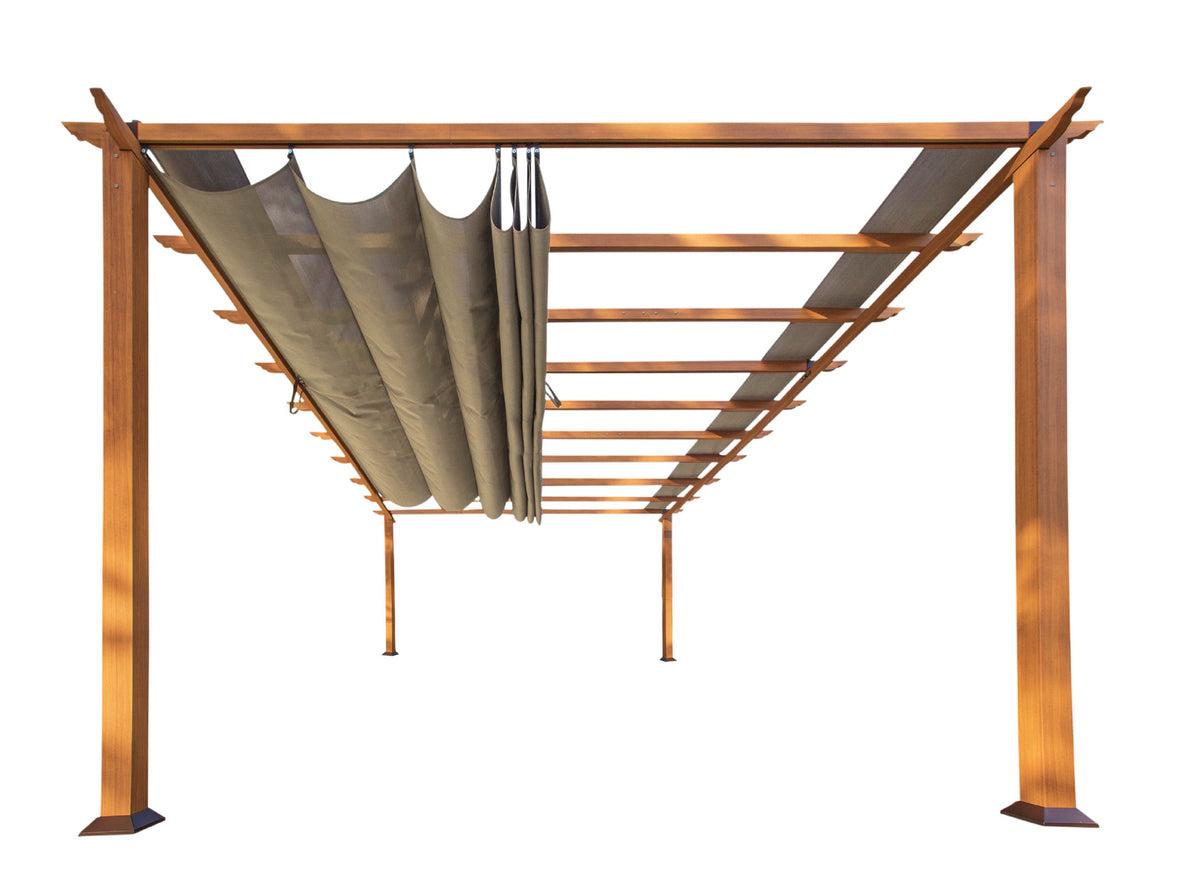 paragon sonnensegel Outdoor Pergola Florida 1116 inklusive Holzoptik – Größe Ø:30 cm Le Camp des Fourches alle-artikel-wiemobil
