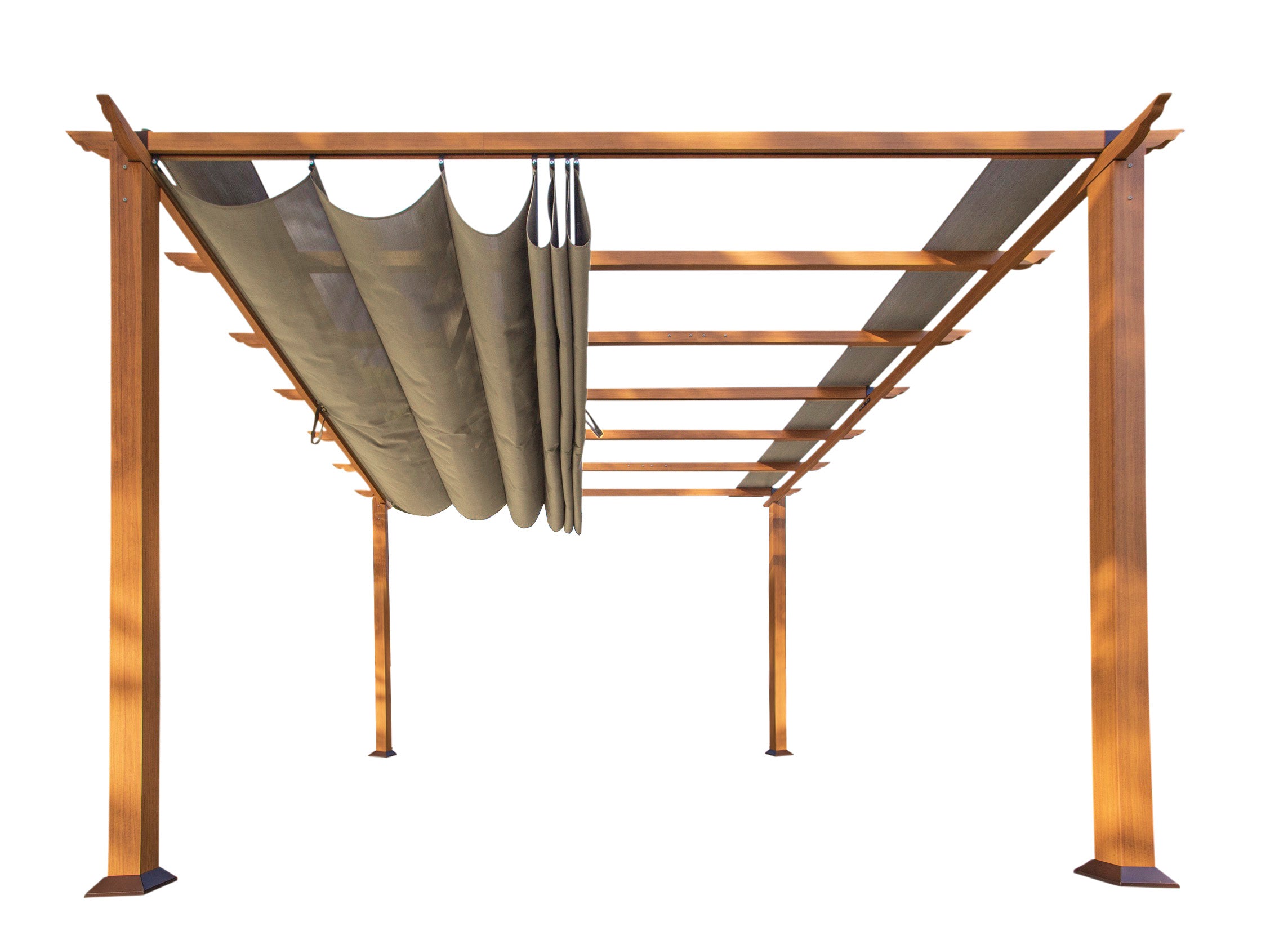 Paragon Outdoor Pergola Florida 1111 inklusive Sonnensegel Holzoptik –