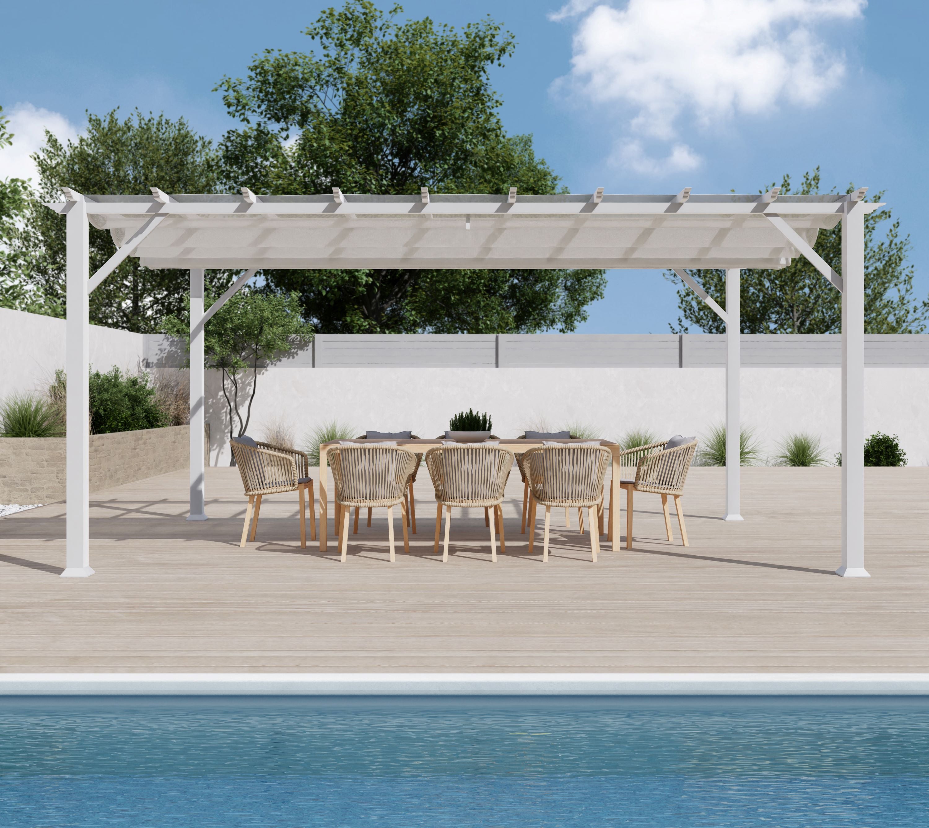 sonnensegel florida Paragon Outdoor Pergola Florida 1116 inklusive Sonnensegel Weiß – freak-out.at